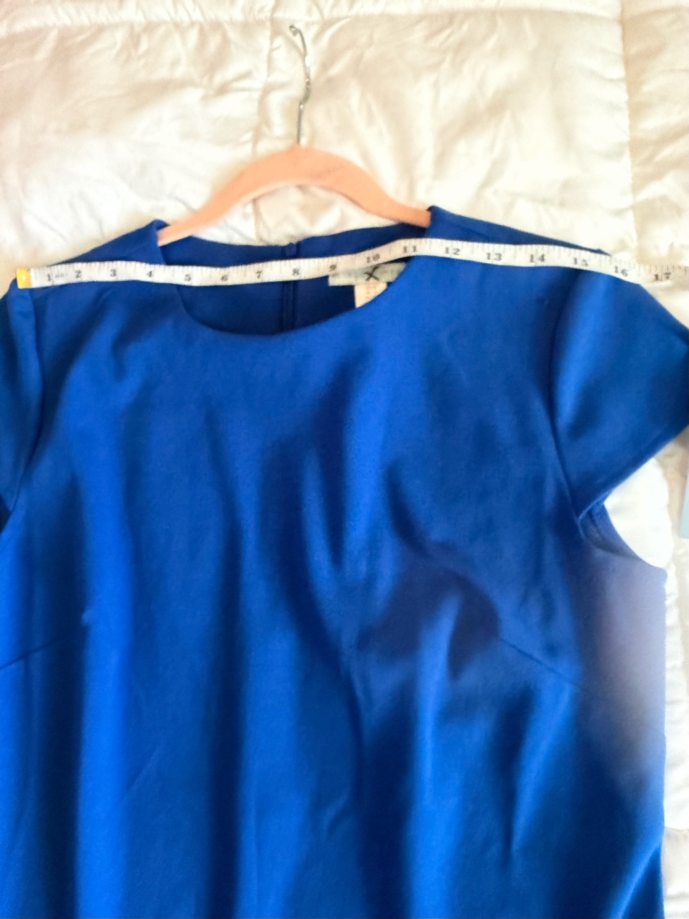 London Times Royal Blue Ruffled Hem Midi Dress - Picture 7 of 9